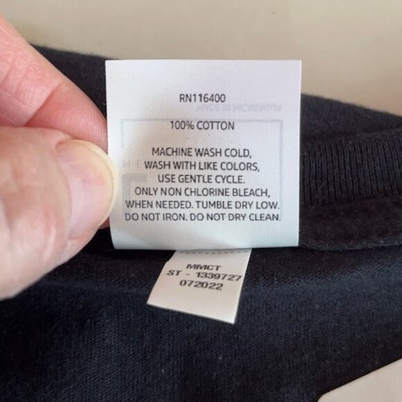 NEW-Men's short sleeve T-shirt - Black Size L 100% Cotton - Picture 5 of 8